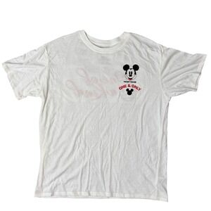 Disney Mickey Mouse One of a Kind Graphic T-Shirt White Juniors XL Freeze